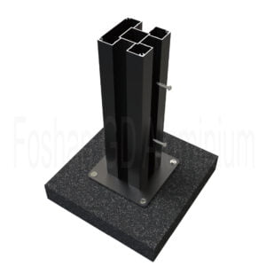 GD Aluminium Eco Friendly Protection Garden Farm Outer T Metall schwarzer Aluminium-Zaunpfosten