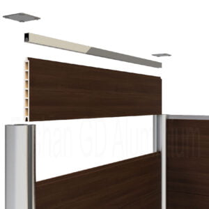 Garden Farm pulverbeschichtete quadratische hohle T-Aluminiumpfosten Metallzaunpfosten für Zaun