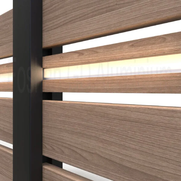 Langlebige LED-Zaunelemente aus verzinktem Stahl