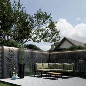 Illuminated LED Fence Panels for Gardens and Patios