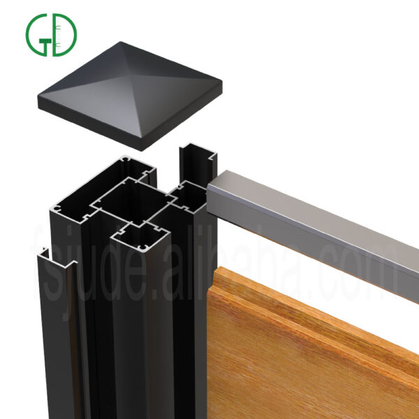 GD 6x6 Aluminium Post Przyjazna dla Eco Ochrona zewnętrzna aluminium t Fencing Post