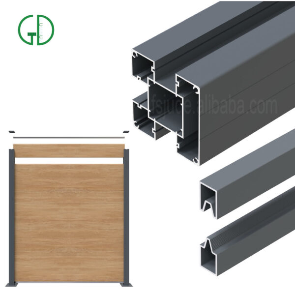 GD aluminium Eco Friendly Protection Garden Farm Zewnętrzny T metalowy czarny aluminiowy ogrodzenie